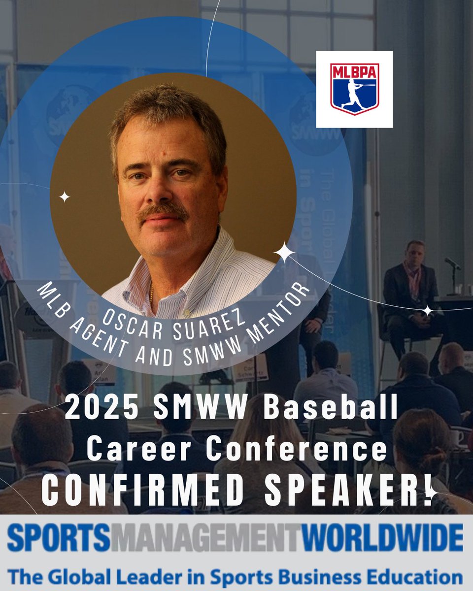 We are pleased to welcome Oscar Suarez, MLB Agent and longtime SMWW Mentor, to the 2025 Baseball Career Conference. Catch his session on Monday December 8th in Orlando FL.

MLB Winter Meetings - SMWW Proud - Baseball Agent - Baseball Careers