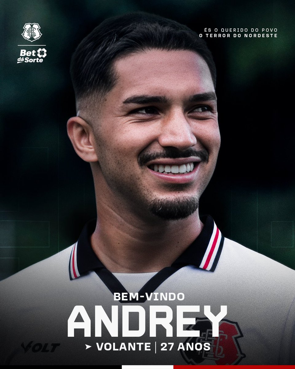 🚨 Revelado pelo Vasco, volante Andrey acerta com o Santa Cruz.

Boa sorte ao Cria <a href="/AndreyRamos98/">Andrey Ramos</a>!