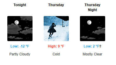 Uh NO! Oh ooo something to look forward to. Temps rise Thursday night! LOL! Meanwhile I'll freeze my nuts off. LMAO! <a href="/CroweFam_/">Crowe Fam</a>