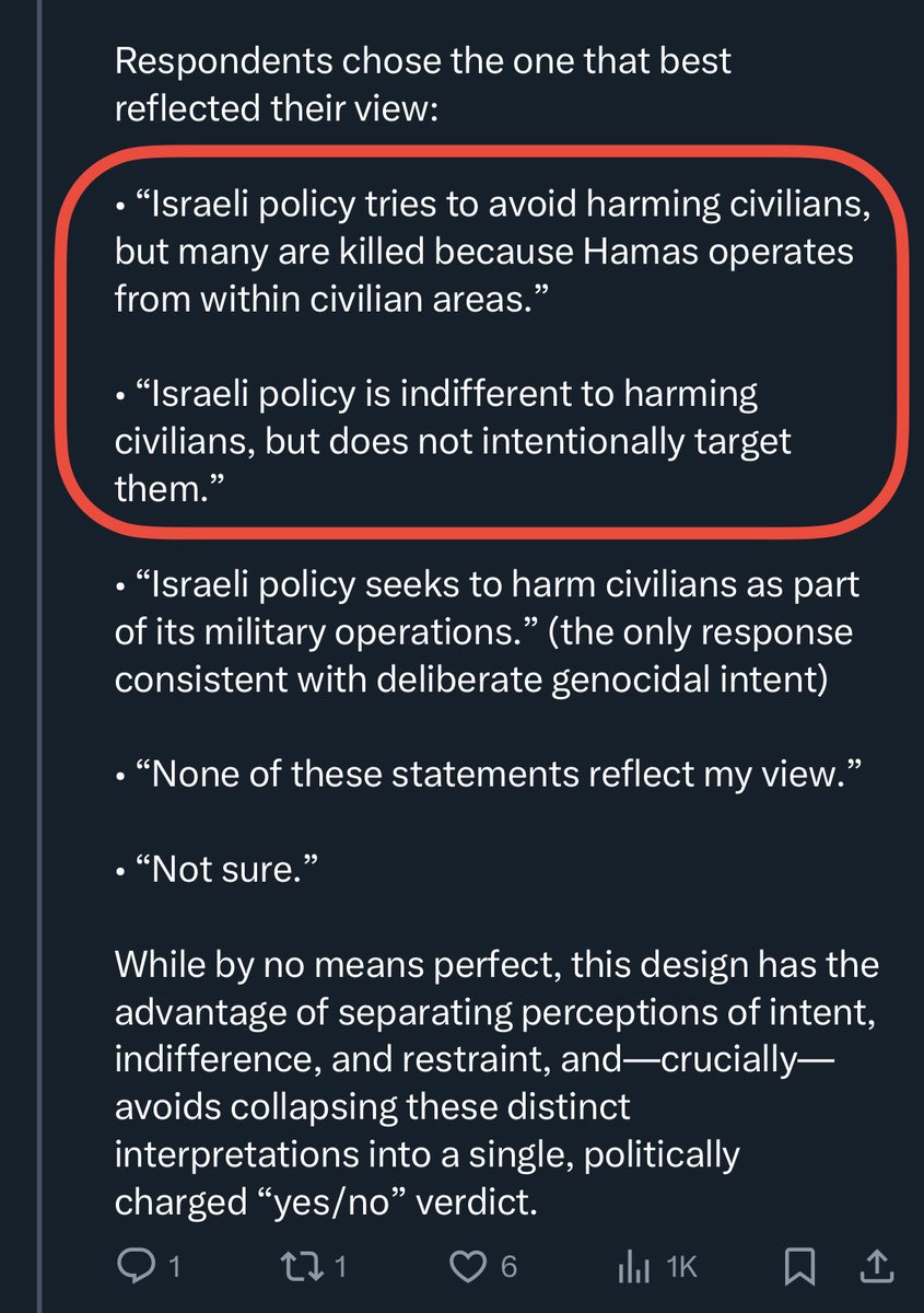 <a href="/ZachG932/">Zach Goldberg</a> <a href="/fsuigc/">Institute for Governance and Civics</a> These statements don’t actually address the legal nuances of genocide. They’re just Israeli talking points used to obscure the very clear intent stated repeatedly by Israel’s leaders (“Amalek”, “human animals”, every public utterance by Ben Gvir and Smotrich)