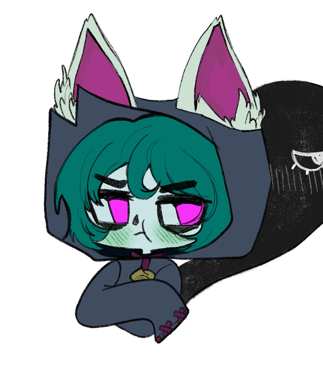 colored sketch commission for <a href="/uwu_sarsaux/">sarsaux</a> o/ thanks for commissioning me it was rly fun to draw pouty vex 🐥#vgencomm