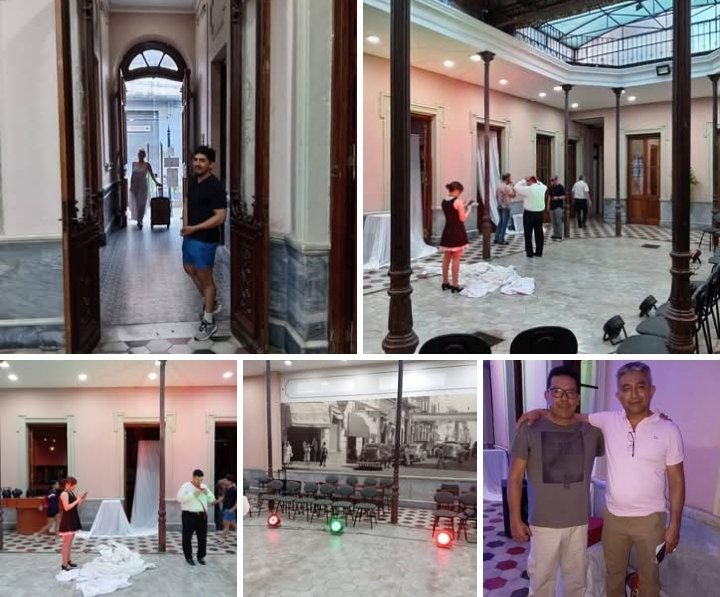 Casa de la Danza y <a href="/casadelteatropy/">Casa del Teatro Py</a> Teatro. Preparativos  para la función de "Sentido único" obra dirigida por Fidel Rojas y el Recorrido de la Guarania, organizado por las Casas Bicentenario del @ccrcabildo y Senatur, Secretaría Nacional de Turismo. Más: facebook.com/share/p/1AUBLg…