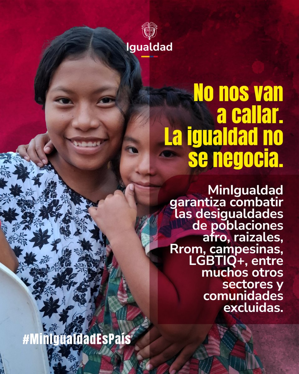 MinAgricultura's tweet image. Desaparecer MinIgualdad es un retroceso con las poblaciones marginadas y excluidas que hoy cuentan con una entidad que las escucha, que atiende sus necesidades y que existe para garantizar que tengan una voz dentro del Estado. 
#MinigualdadSeNecesita