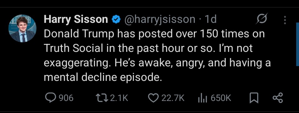 4thOfJuly365's tweet image. In just 24 hours...

22k likes, 2k shares...

And the money maker - 906 comments!

I scrolled through the comments and the first 150 are all MAGA accounts that I follow! 

Starve the Grift! 

Stop COMMENTING on their posts!

He is cashing in by triggering you!