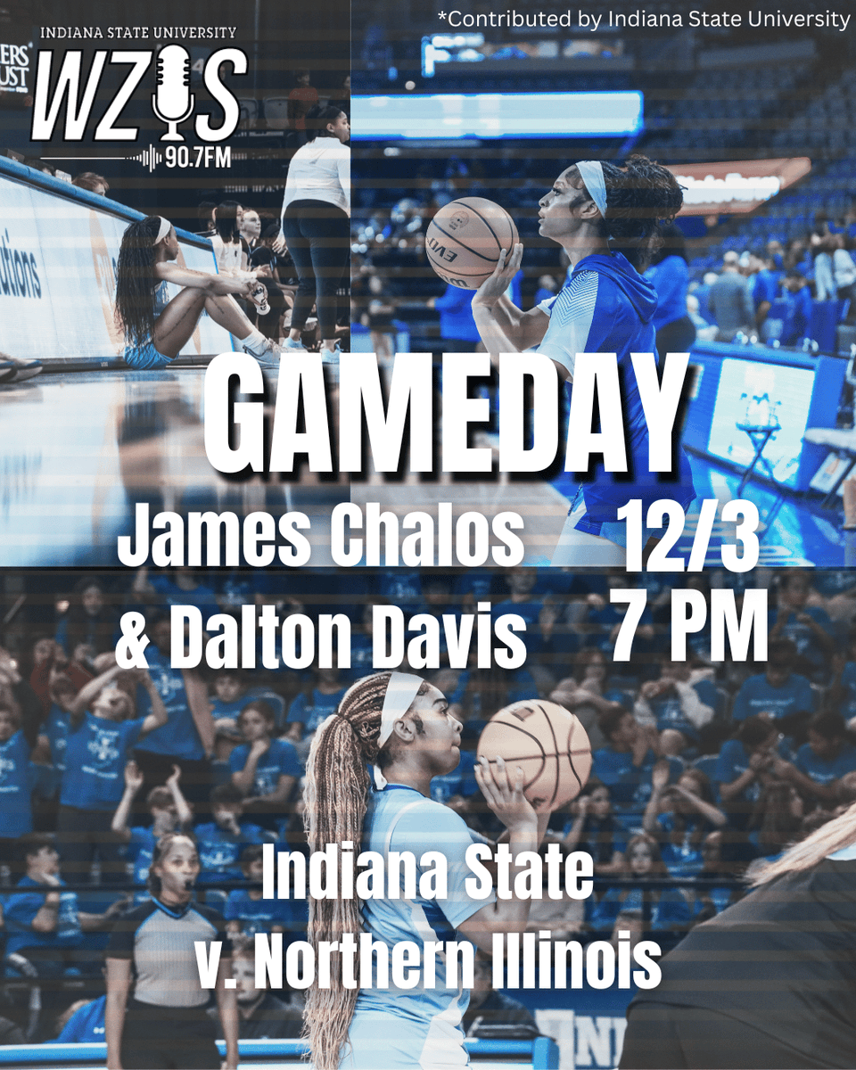 IT'S GAMEDAY!! Tune in to get coverage by James Chalos and Dalton Davis as the Women's Basketball will take on Northern Illinois at 7 pm!!