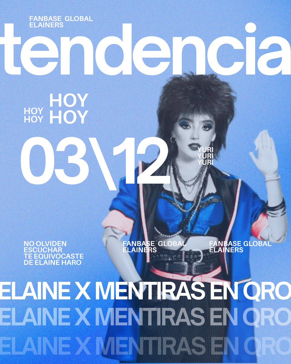 ElainersGlobal's tweet photo. Únanse a la tendencia por la presentación de Elaine el día de hoy 💙

ELAINE X MENTIRAS EN QRO https://t.co/t2F7Lbyimd