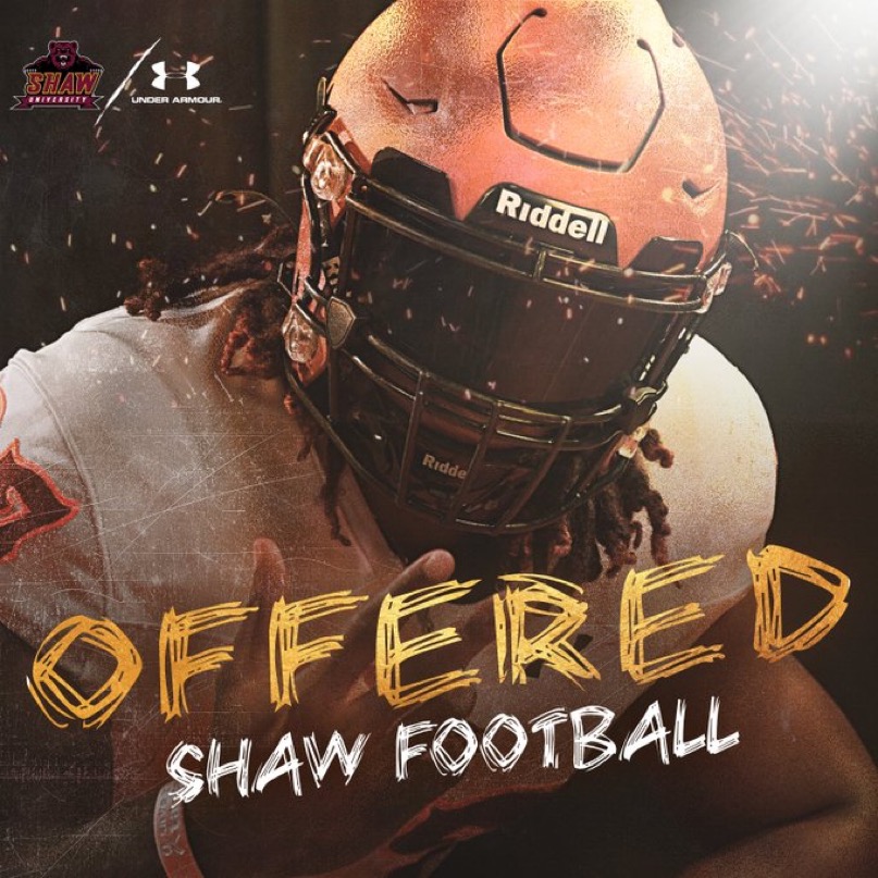 TrevynSmith23's tweet photo. #AGTG After a great conversation with @Coach_CVaughn I'm blessed and truly grateful to receive an offer from @ShawU_Football! @Coach_QSpellman @CaneCoachHodges @vicwhartoniii https://t.co/d4nS7iuyYh
