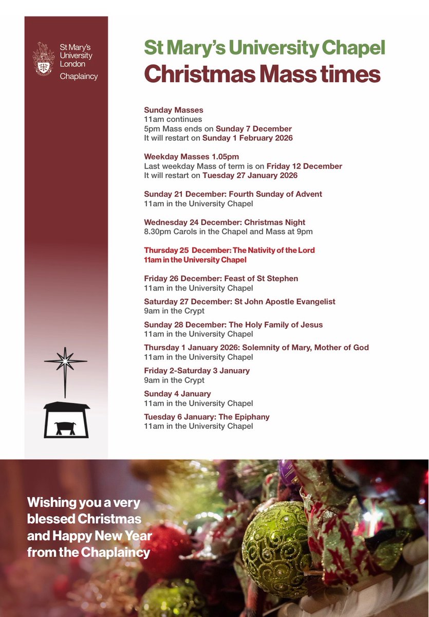 St Mary's University Chaplaincy tweet media