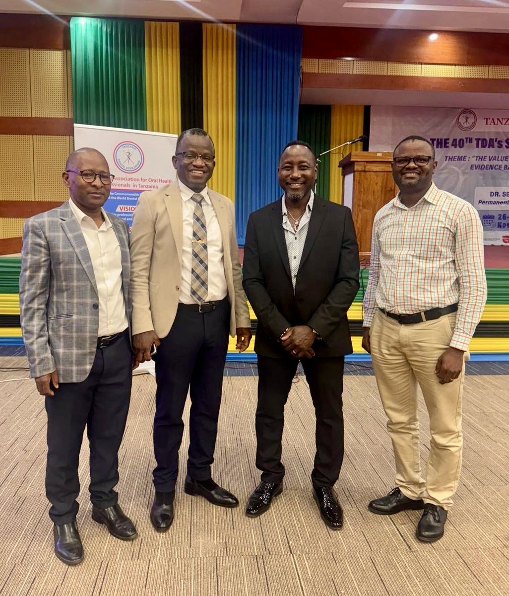 DrLugakingira's tweet photo. At the 2025 Tanzania Dental Association (TDA) 40th annual scientific conference and annual meeting. Thank you for the invite to participate as one of your speakers! 
Dr. Luga https://t.co/438EL9WTbF