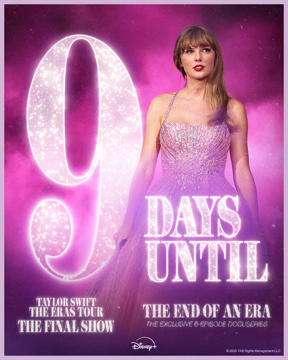 taylornation13's tweet image. 9 days ... 🌸 don&apos;t wait, tell us all the things you love about Speak Now! 💜

Celebrate Speak Now, along with all of Taylor’s eras, on December 12 with the premiere of “The End of an Era” 6-episode docuseries and “Taylor Swift | The Eras Tour | The Final Show&quot; on @DisneyPlus.