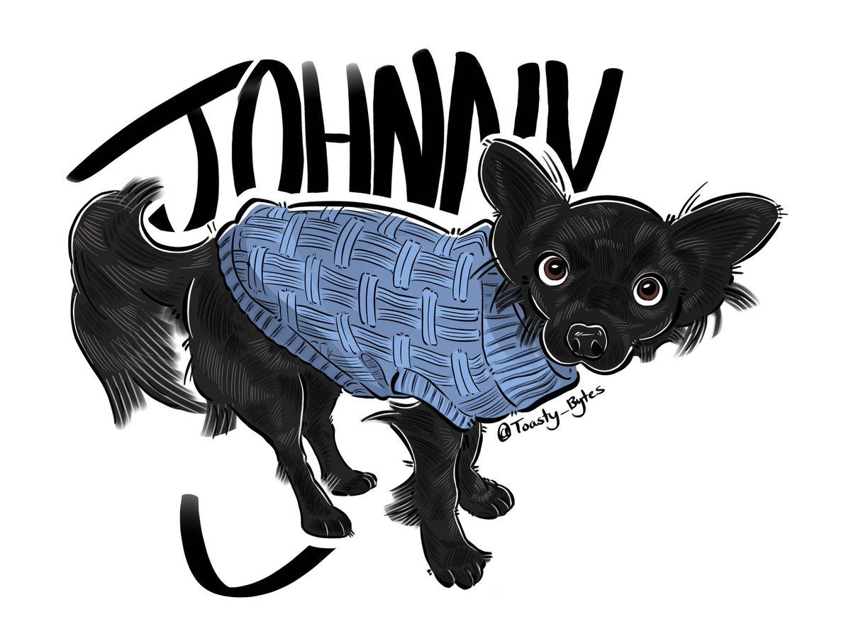 Toasty_Bytes's tweet photo. Thanks to my commissioner Twiggies and their cute doggo Johnny ^^
It was fun drawing them. https://t.co/RvcomjBqjr