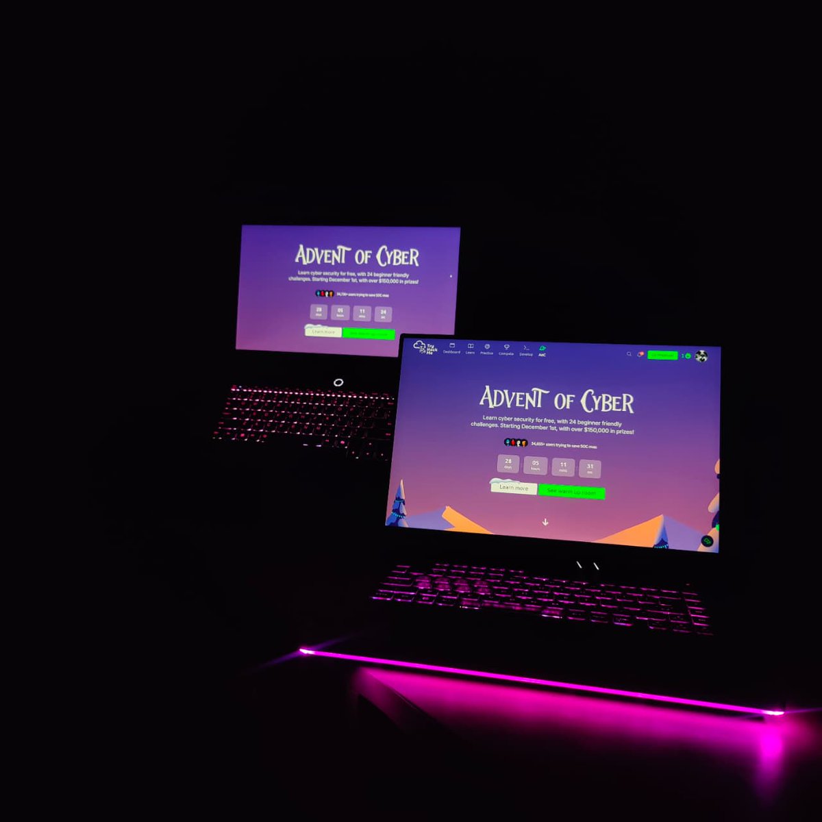 DarjiRidam81576's tweet image. Jumping into Day 3 of #AdventOfCyber2025 with full energy! 🎄🧑🏻‍💻
My setup isn’t fancy, but it’s fully ready for war mode 💻
Another solid task from @tryhackme today,  learning + fun + cyber chills. Join the challenge: bit.ly/w1tn3sssTHM

Let’s keep hacking and learning! 🤖😊