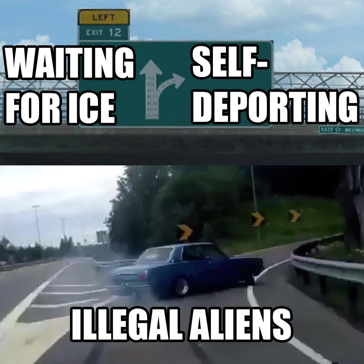 USCIS's tweet image. You may have entered the U.S. legally for a temporary visit, but if you overstay, you will be identified and removed. 

If you’ve overstayed your welcome, use the @CBP Home App to self deport: uscis.gov/projecthomecom…