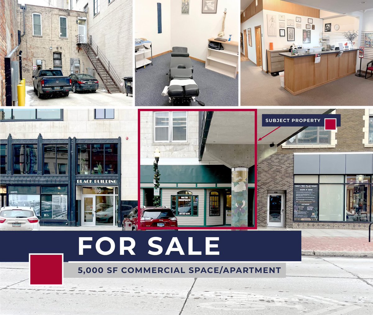 CityscapesDev's tweet photo. FOR SALE: Enjoy a premier location in Downtown Fargo with this 5,000 SF commercial space + apartment! Located on Broadway, this commercial property has a 3-bedroom, 2-bathroom apartment on the second floor.

Call 701-280-5885 or visit  https://t.co/IBG23WJQsf https://t.co/Kq7XEdHUOj