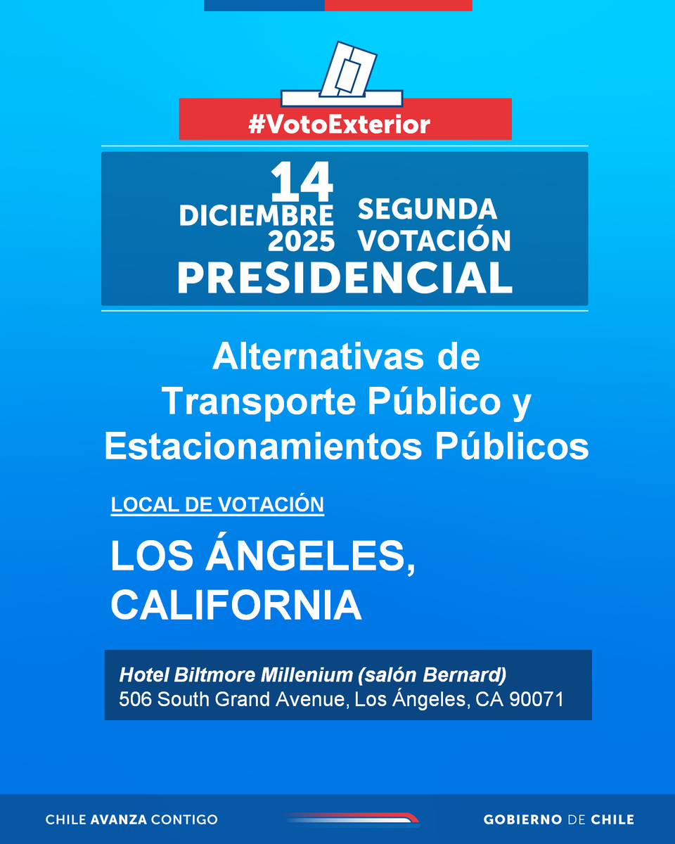 ¿Sabías que existen distintas alternativas de transporte público y estacionamientos públicos para llegar al centro de votación de Los Ángeles, California?
Para más información tiny.cc/3xyv001