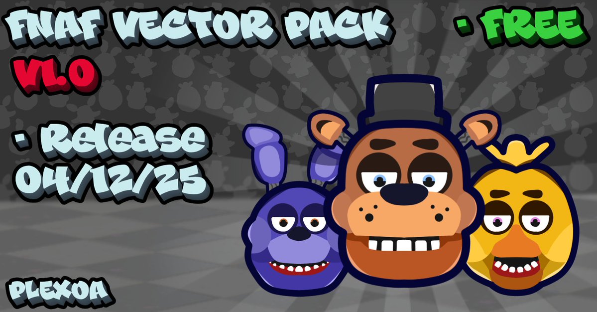 plexoa_rbxl's tweet image. FNAF Vector Pack For Free 🤩
RELEASE 04/12/25

- 9 Unique Characters 🥶
- INF Copys 📸
- V1.0 Free 💸

Contact 𝗽𝗹𝗲𝘅𝗼𝗮 On Discord✨

#ROBLOX #Assets #RobloxStudio #FNAF