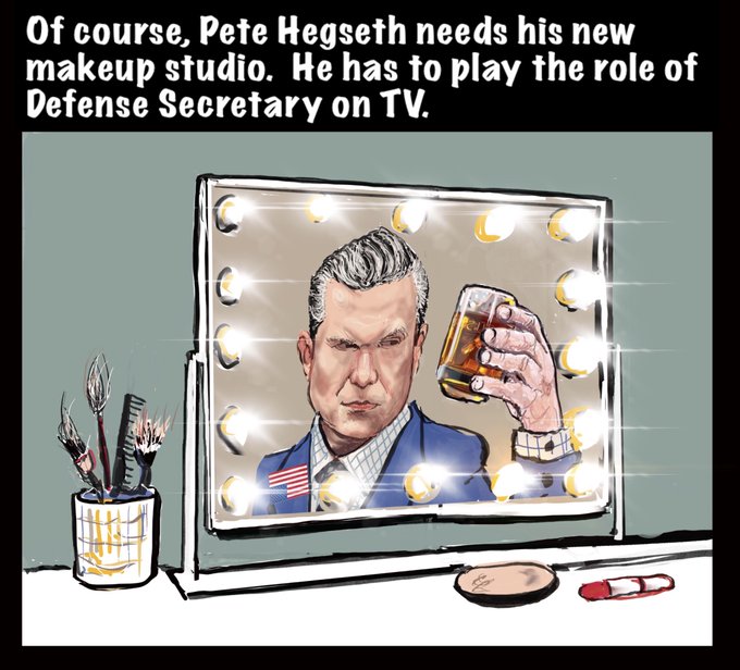 namwella1961's tweet photo. Salon's Amanda Marcotte slammed Pete Hegseth, describing him as a weak showman with a "need for constant coddling" that's been exposed.  Hegseth's "warrior ethos" has shown his cowardice and called him "the most delicate snowflake" among MAGA.
#TrumpIsUnfitForOffice #FireHegseth https://t.co/i4wkKyXBOP
