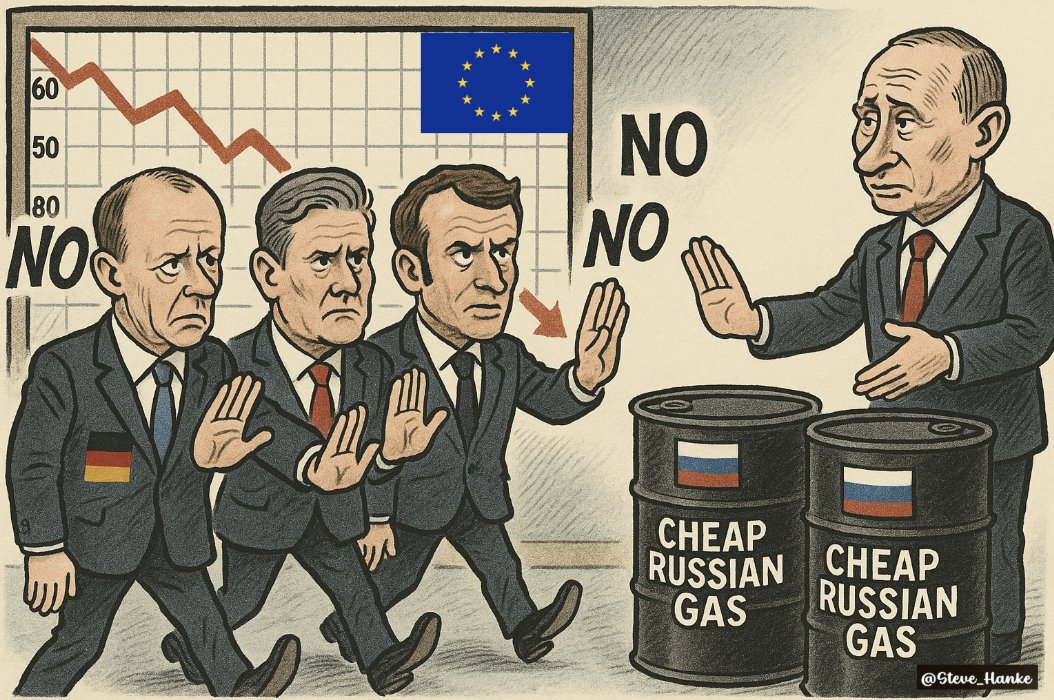 Yesterday, the EU announced a PERMANENT BAN on Russian gas imports.

YET ANOTHER SUICIDAL MOVE BY THE EU.

EU = IN THE TANK.