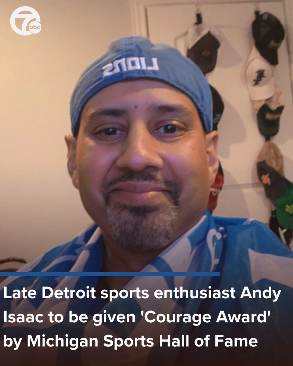 Longtime Detroit sports enthusiast Andy Isaac, who passed away earlier this year after a battle with cancer, will be given the "Courage Award" from the Michigan Sports Hall of Fame later this month.