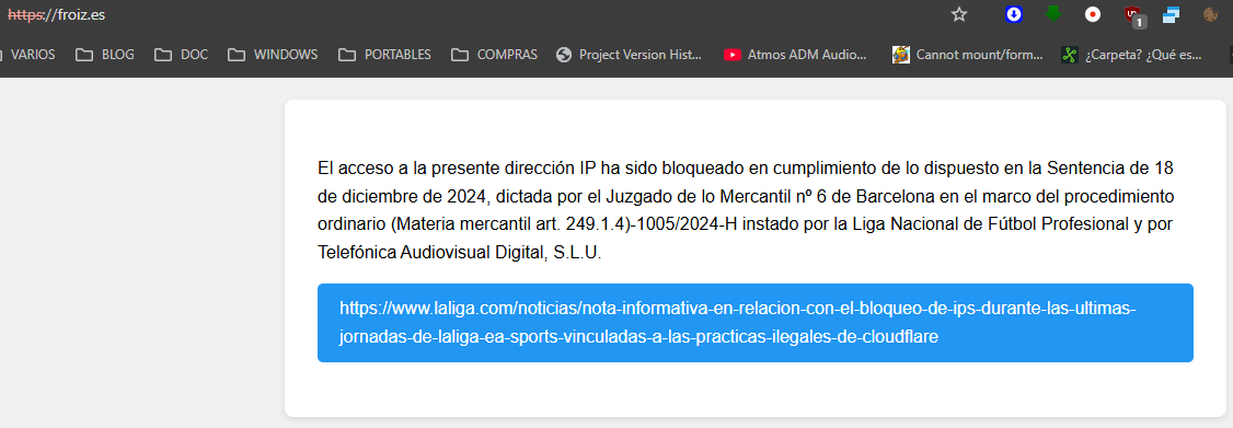 Oye <a href="/froizEs/">FROIZ</a> ¿en qué pasillo tenéis los partidos pirata de LaLiga, que no los encuentro?