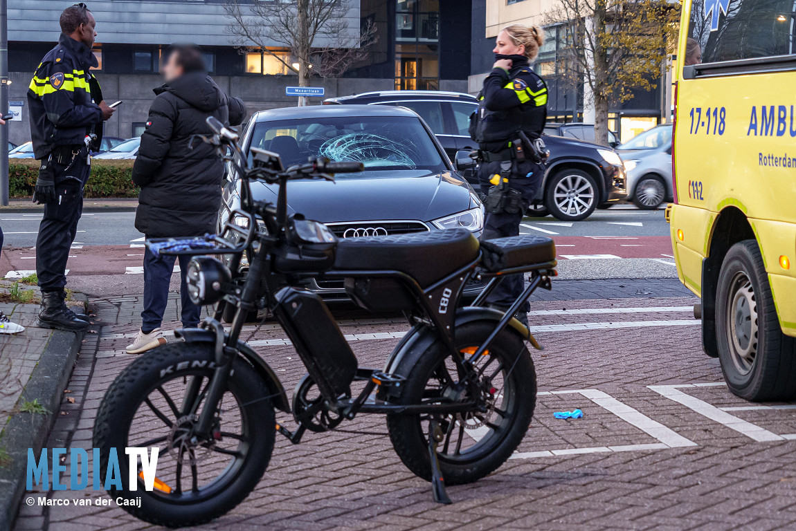 Aanrijding tussen fatbike en auto in Maassluis