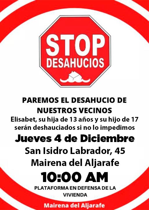🆘 Llamamiento Urgente 🆘👇

📢 <a href="/caixabank/">CaixaBank</a> quiere echar a Elizabet y a sus hijos de su casa aún sabiendo por  los #ServiciosSociales que se encuentran en extrema vulnerabilidad
#StopDesahucio
#ElizabetSeQueda
#CaixaBankDesahucia