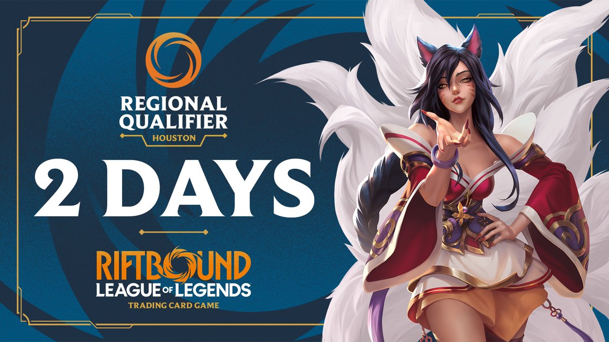 We are TWO DAYS from the premiere English Riftbound event of 2025, the Houston Regional Qualifier!

Follow this page for key updates as we go to Houston and into organized play in 2026!