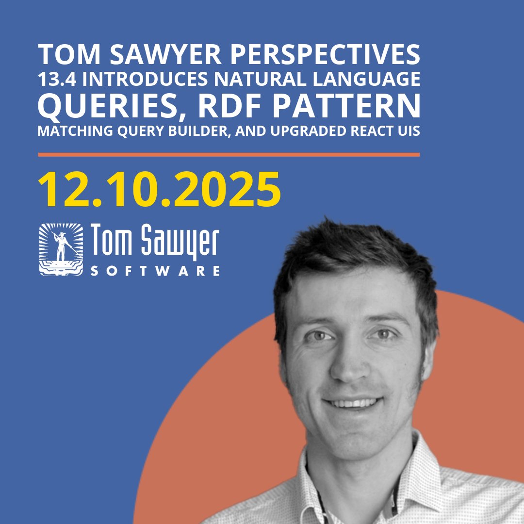 TSawyerSoftware's tweet image. Join us: Tom Sawyer Perspectives 13.4 expands knowledge graph exploration to triple stores and labeled property graphs alike with new RDF pattern matching query builder. See the live demonstration at our next webinar: bit.ly/4pC1uje  #TomSawyerSoftware #KnowledgeGraph…