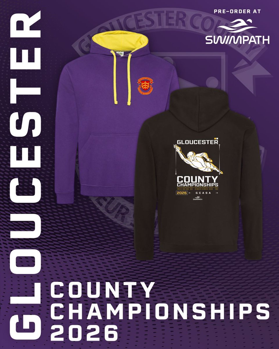 SwimPathUK's tweet image. Gloucester County Championships 2026 Merchandise is now available for pre-order! ⚡

Order Window 1 Closing Dates:
Gloucester, Kent, Warwickshire, Worcester - 11th January 2026
Wiltshire - 28th December 2025

buff.ly/pjZsI5o