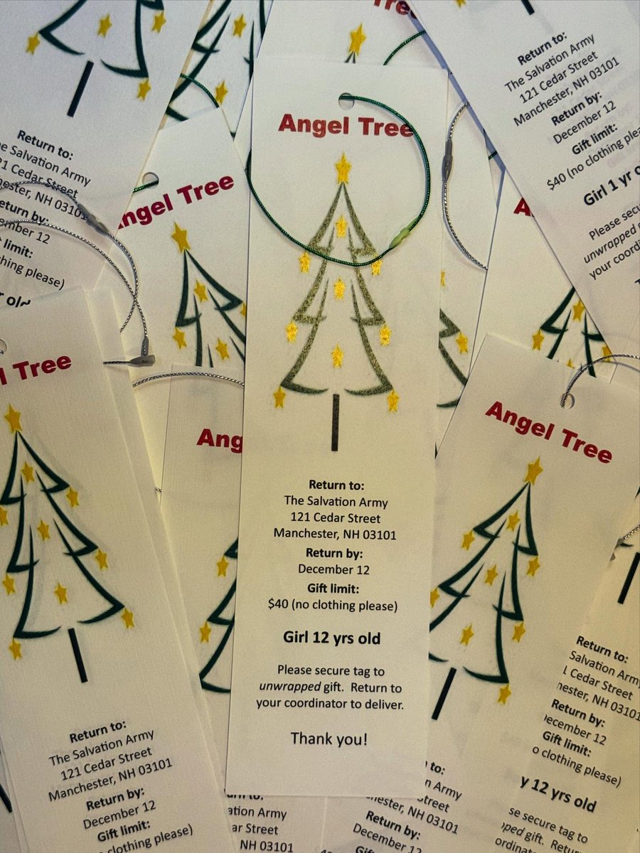 THE TRADITION CONTINUES. Every year we participate in the Salvation Army’s Angel Tree event. We are looking for donations of a present for a boy or girl ranging from 1-12 years old. If we can give at least one child a smile this holiday season, it makes… bit.ly/48yxPAz