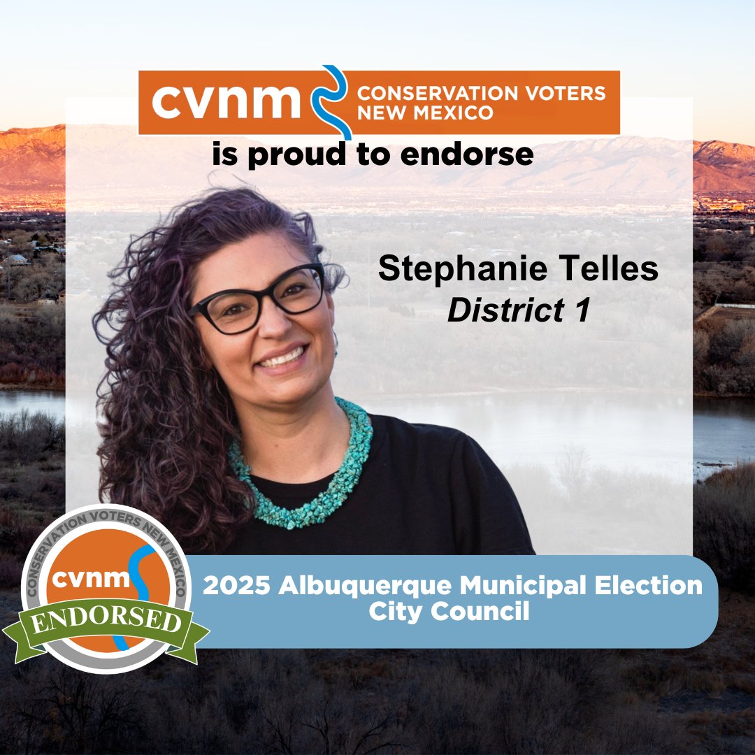 ProtectNM's tweet image. We are proud to stand with Stephanie Telles in her run to represent District 1 on the City Council! We urge all Albuquerque voters to make sure their voice is heard at the polls on December 9th! #RunOff #Democracy