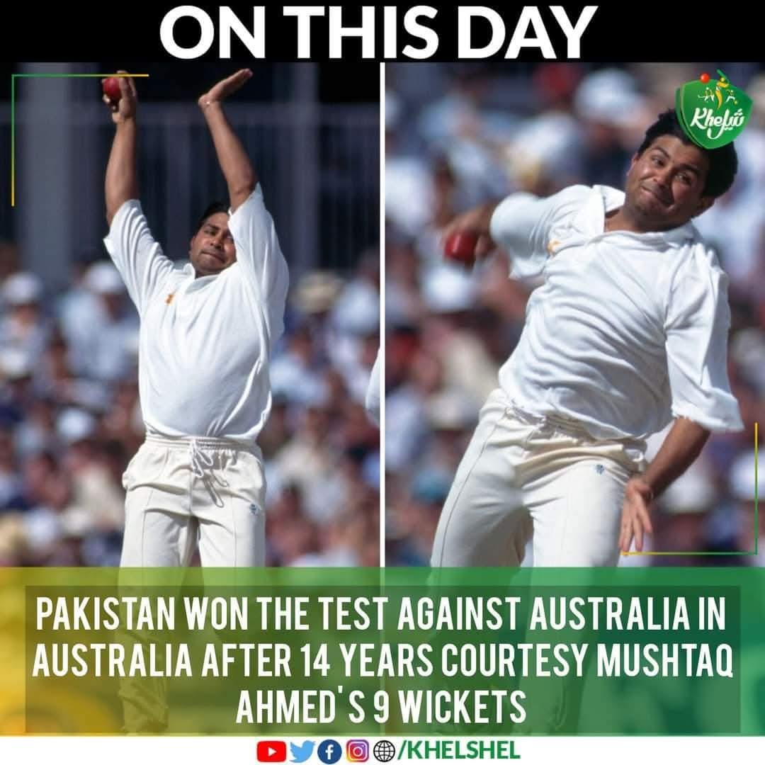 khelshel's tweet image. #OnThisDay in 1995,
Mushtaq Ahmed match winning 9/186 helped Pakistan win 3rd Test against Australia by 74 runs at Sydney since then Pakistan have never won a Test in Australia.

#AUSvPAK | #Cricket | #Pakistan | #WasimAkram | #MushtaqAhmed | #Sydney | #Australia