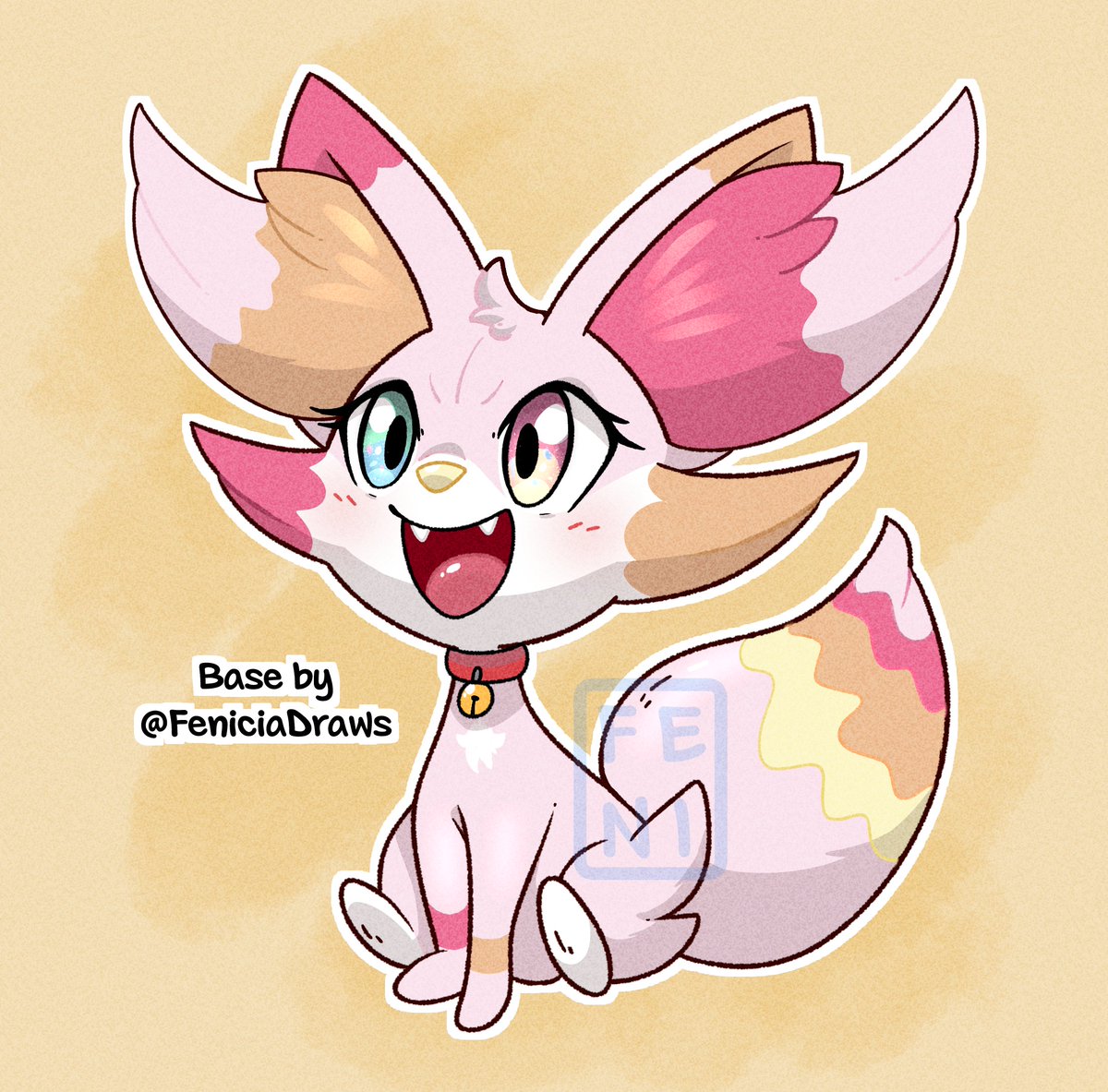 FeniciaDraws's tweet image. My Fenicia as a little Fennekin! 🩷
Made using my custom base, link below! ✨️