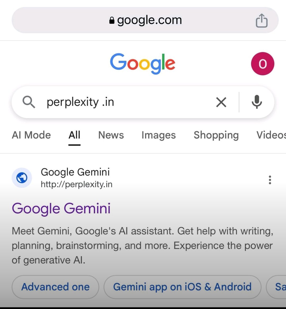 Poojan_oza's tweet image. Hahaha. What&apos;s the story here?

Perplexity.in redirects to Gemini

Perplexity forgot to buy .in domain and someone (maybe Google) acquired the domain and redirects

#perplexity