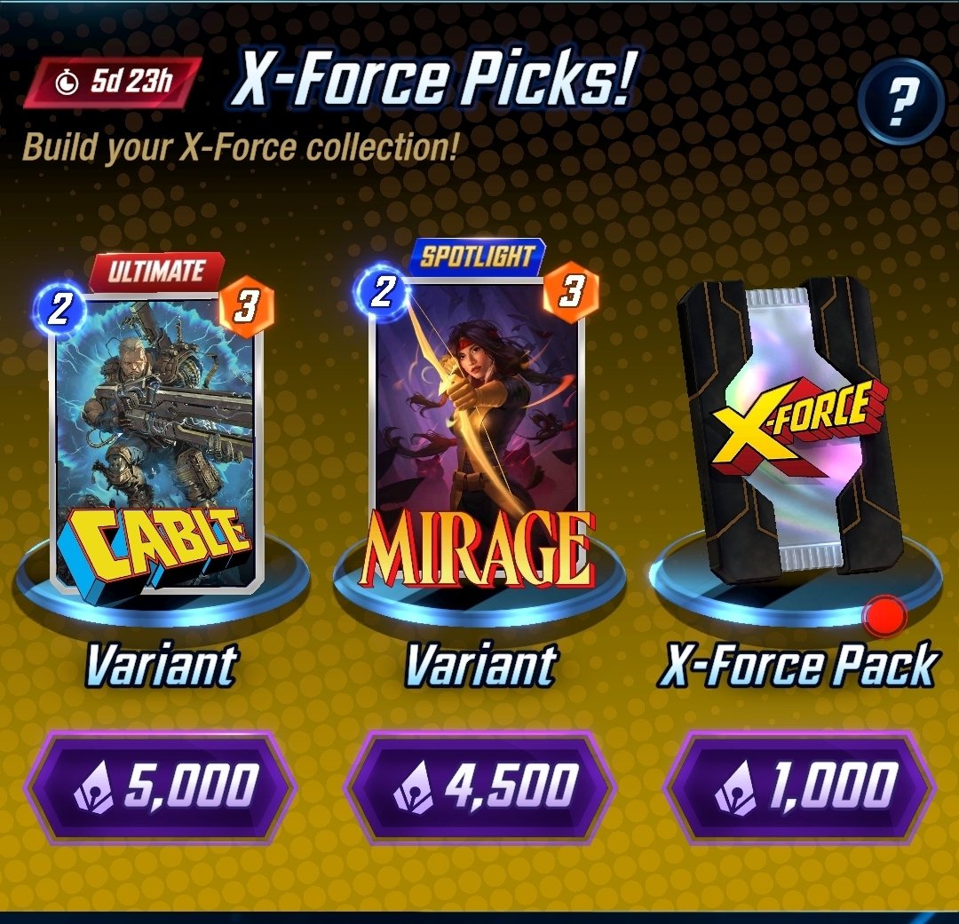 The new X-Force themed pack has a total of 17 variants you can pick up!
