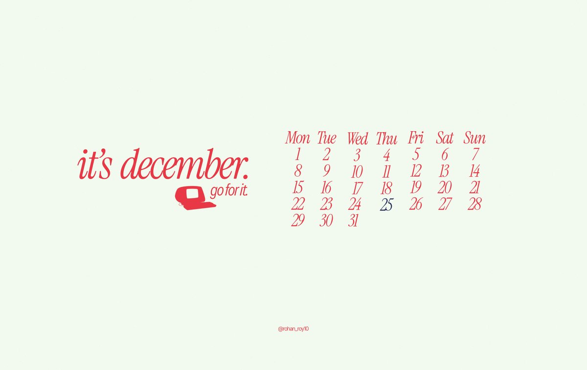 rohan_roy10's tweet photo. A soft landing into December ❄️
Here’s a set of wallpapers to guide your days—clean, quiet, intentional. (1/2)
✨ Which one are you saving first?
#WallpaperDrop #DecemberVibes #MindfulDesign #WordsToLiveBy https://t.co/oK5um4w3V8