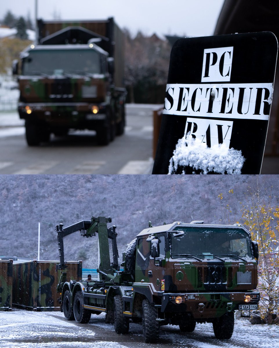 pascalbtr's tweet image. Dans le cadre de l&apos;exercice #Cerces25, le @511eRTofficiel a armé le sous groupement logistique adapté aux unités de la @27bim, déployées en milieu montagne grand froid.👍
Faute d&apos;avoir assez de régiments du Train, pour en avoir un par #BIA, le 511 n&apos;est qu&apos; &quot;abonné&quot; à la 27e BIM