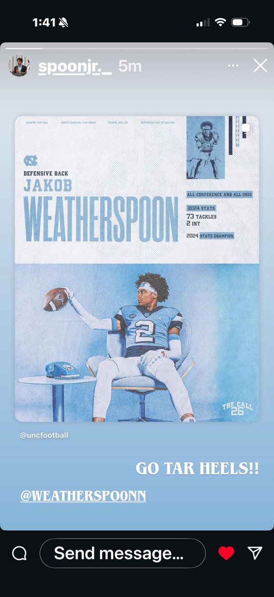 CovertThreads's tweet image. Congrats @spoonjw 
Can’t wait to see you ball out in Chapel Hill next season!!