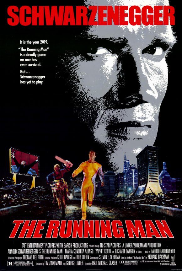 The Running Man  1987  Ölüme Karsı Koşan (Dir Paul Michael Glaser-Arnold Schwarzenegger, Maria Conchita Alonso
