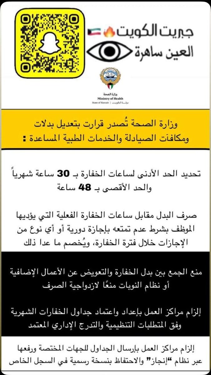 #وزارة_الصحة نسمع بقراراتها بس ما توصل لنا التعميمات!!!

بس حسب اللي فهمته اذا باخذ اجازة بشهر ما أداوم خفارة فيه! دام جذي جذاك ما راح ينزل لي البدل!!

ليش أتعب روحي على الفاضي !!