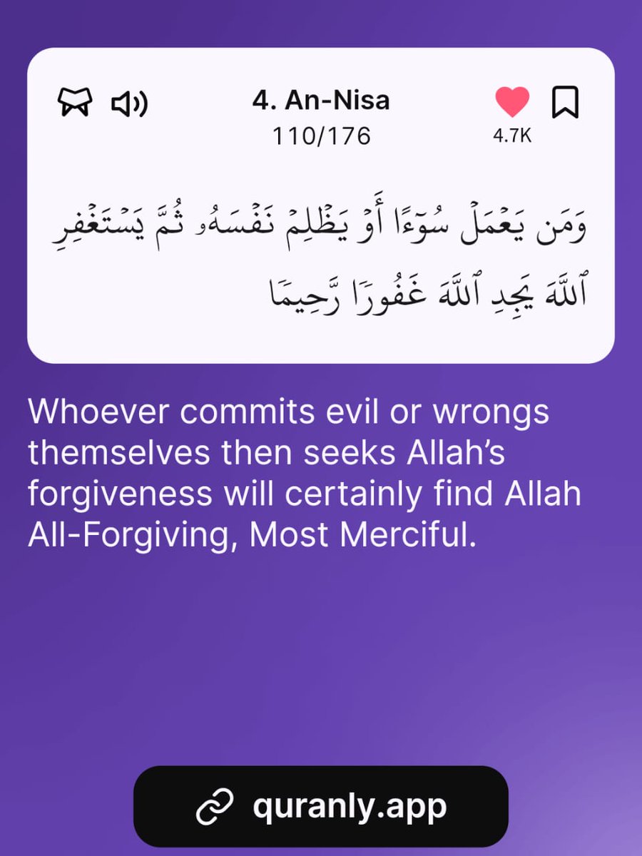 Al_Quraankareem's tweet photo. -Al Qur’aan {4:110}

Download the Quranly App https://t.co/r6uKd8Gcfj