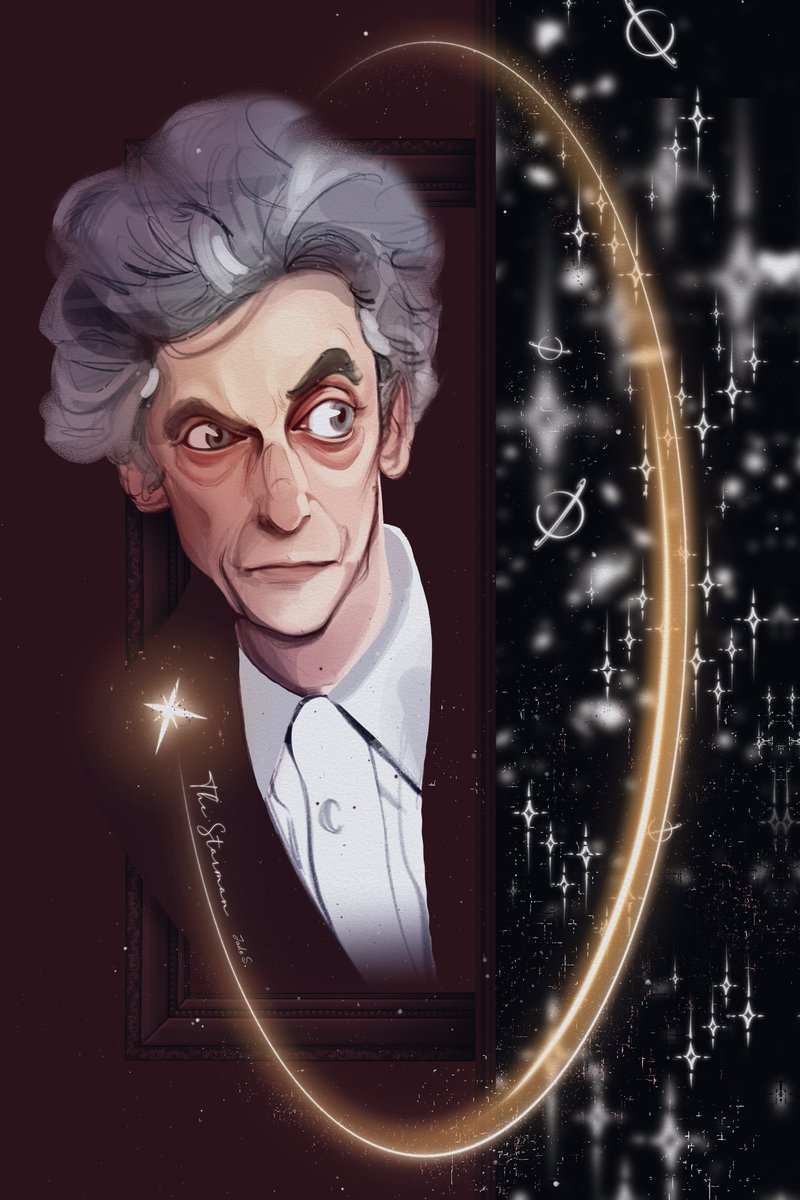 jades_draw_960's tweet photo. The Starman ✨✨✨ 
Every time I paint or revisit Doctor Who, I realize it’s the solace that turns a new page in my fleeting life ✨✨✨
Hello Doctah ✨✨✨

#DoctorWho #PeterCapaldi #12thDoctor #Starman https://t.co/GmQE2Terme
