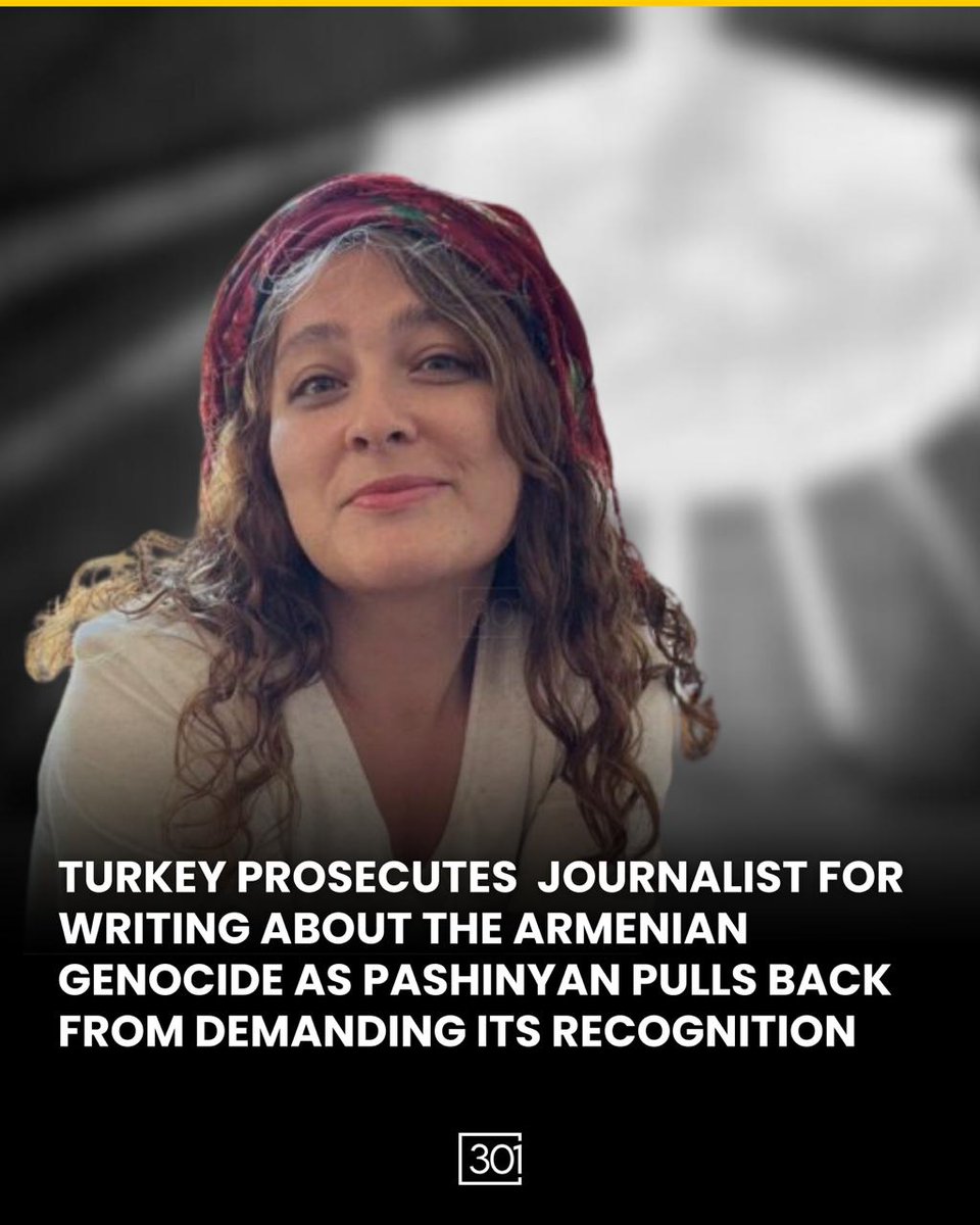 301arm's tweet image. Turkish journalist Tuğçe Yılmaz is being prosecuted under Article 301 for acknowledging the Armenian Genocide after publishing “Turkey’s Armenian youth speak: 109 years of ongoing mourning.” In Turkey, stating historical facts remains criminalized.

At the same time, Armenia’s…