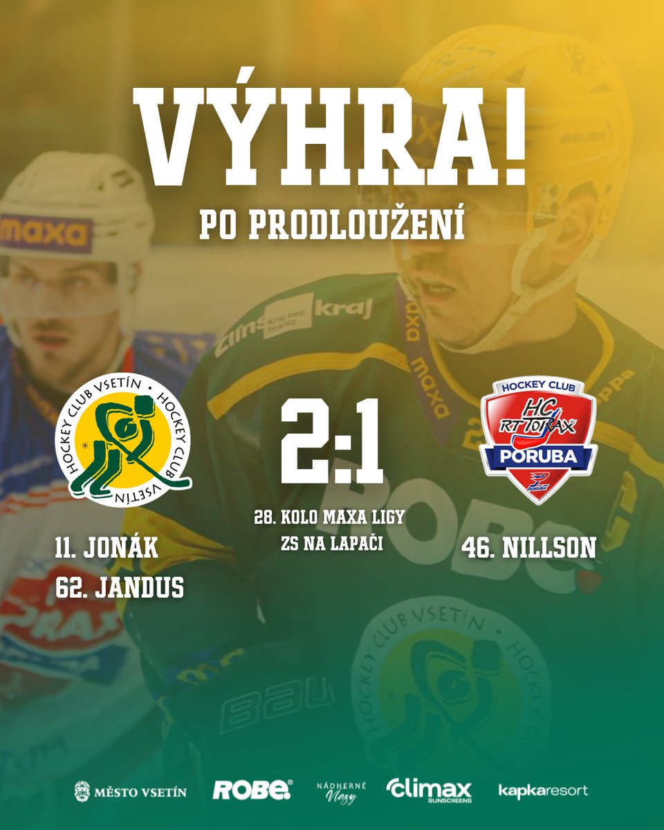 Porubu porážíme po prodloužení! ✌ Děkujeme fanouškům za skvělou atmosféru. 😎