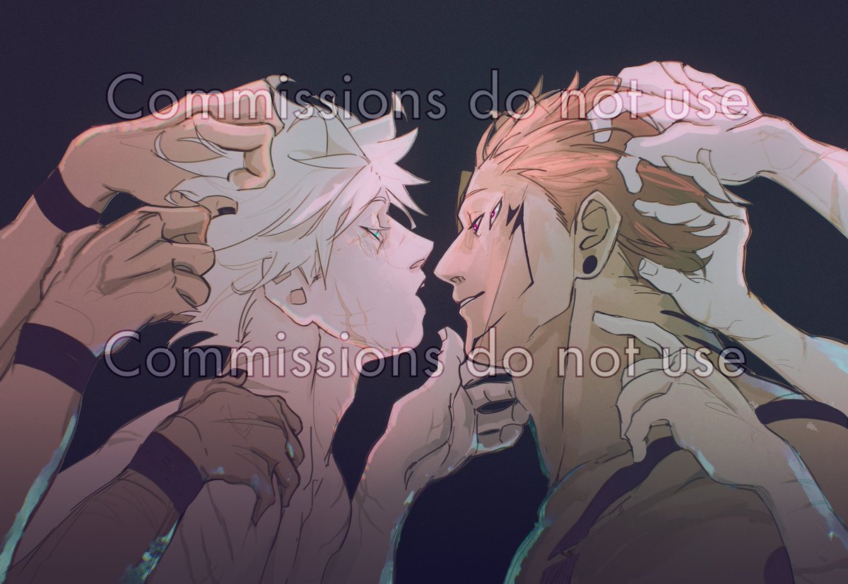 A little commission from Tumblr
I’ve got an exam in a couple of days, so I won’t be posting much art for now.....🤲

#sukugo #sukuna #gojo #jjk #JujustuKaisen #五宿 #五条悟 #呪術廻戦 #両面宿儺 #Commission #commissionsopen