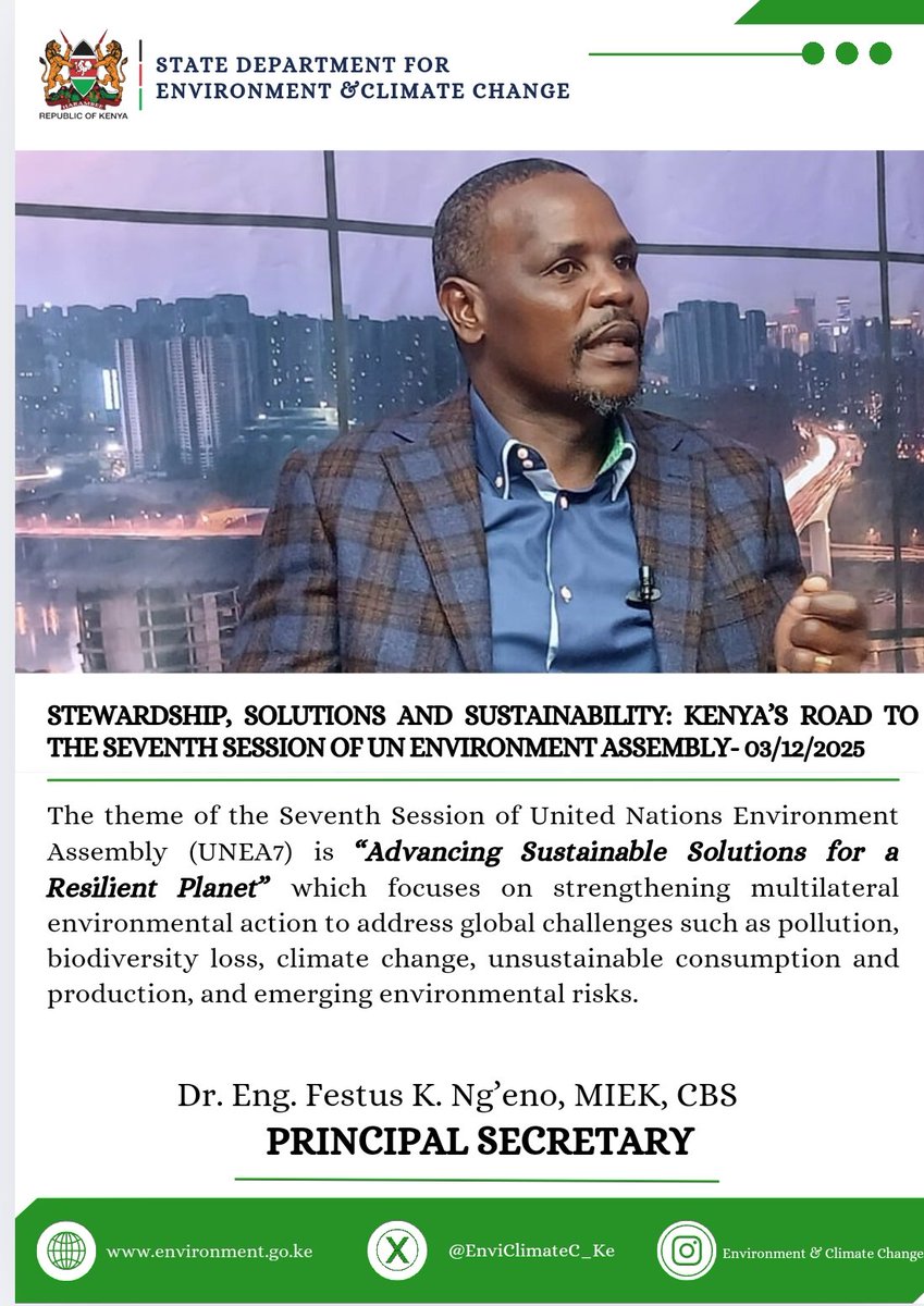 The theme of the Seventh Session of United Nations Environment Assembly (UNEA7) is “Advancing Sustainable Solutions for a Resilient Planet” which focuses on strengthening multilateral environmental action to address global challenges such as pollution, biodiversity loss, climate
