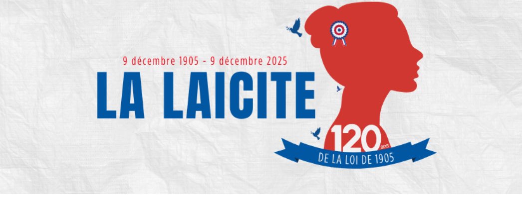 🇫🇷 120 ans de la loi de 1905

Un rappel simple : la laïcité n’est pas une option.

C’est la garantie de liberté, l’assurance de l’égalité, la condition de la fraternité.

Elle protège toutes les convictions.

Elle ne divise pas : elle unit.

La République, c’est la laïcité.