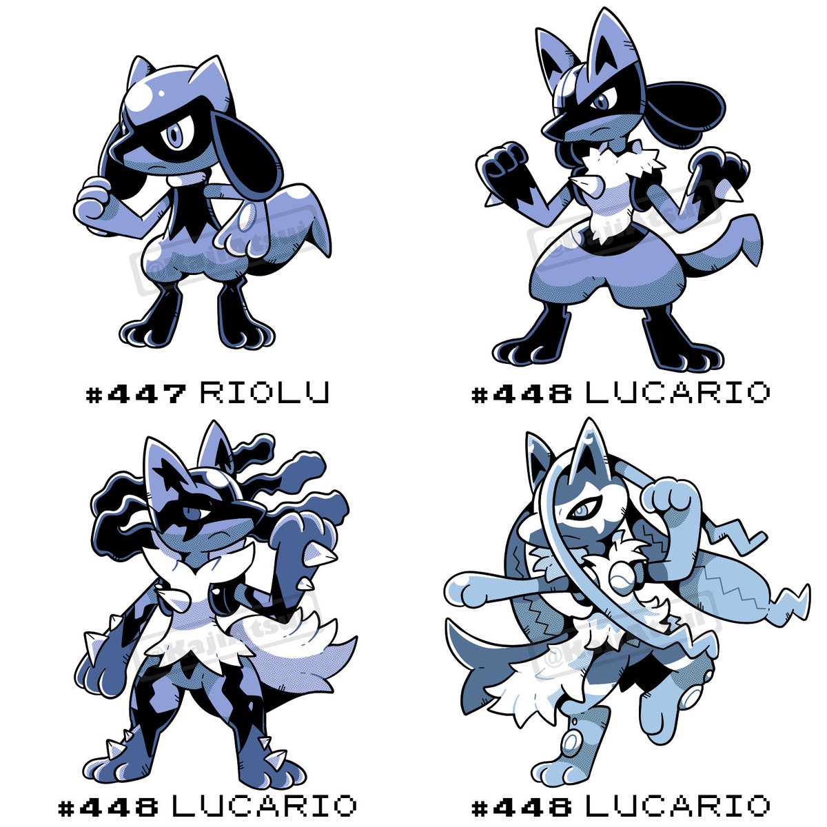 KajiAtsui's tweet image. Early post! 
Full Lucario set for obvious reasons lol
#PokemonLegendsZA