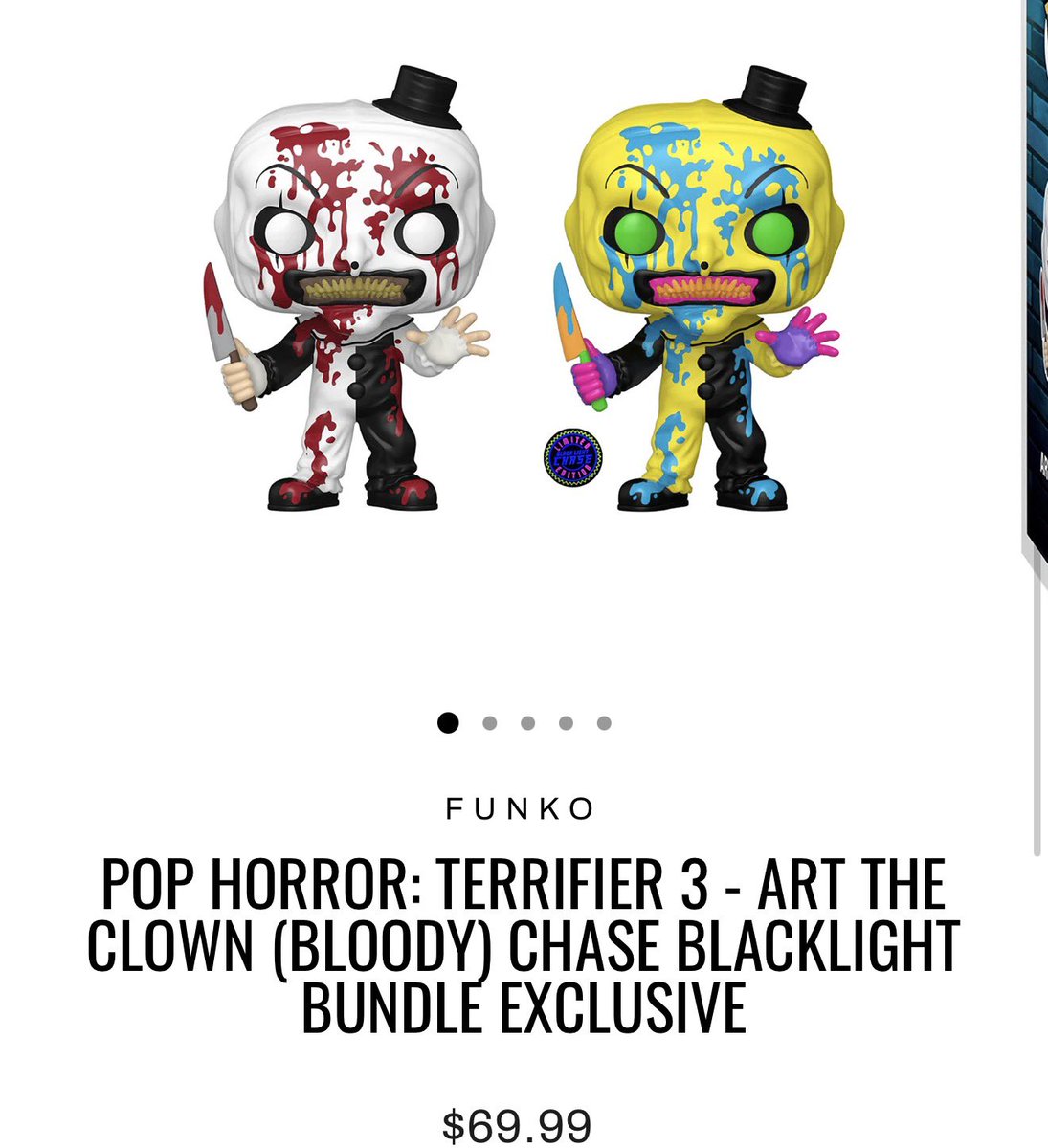 Available at vRare store!! POP HORROR: TERRIFIER 3 - ART THE CLOWN