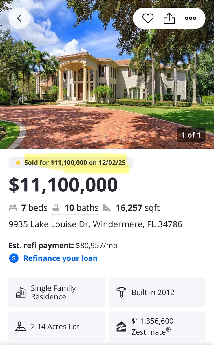 LKPreserve's tweet photo. Uh oh! $RILY top client Brian Kahn sold his FL mansion for $11M - $2 below ask
Odd coincidence: $11M same money Bryant Riley looted from #BRiley weeks ago⁉️
Why do Kahn &failed RILY Co-CEO both need $10M in cash now❓ https://t.co/SrfXJ9PDvz